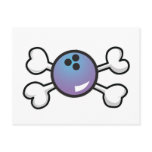 bowling ball Skull and Crossbones Postcard