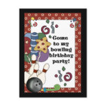 Bowling Birthday Party Invitations Post Card