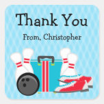 Bowling Birthday Party Thank You Stickers