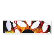 BOWLING BOWL STRIKE BUMPER STICKER by Teo Alfonso