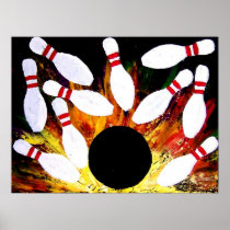 BOWLING BOWL STRIKE by Teo Alfonso Print