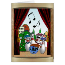 Bowling Carol Faux Framed Cards