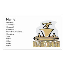 Bowling Champion Business Card