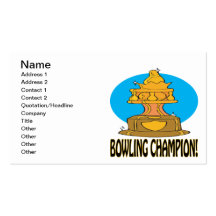 Bowling Champion Business Card