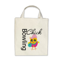 Bowling Chick Canvas Bags