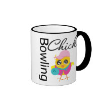 Bowling Chick Coffee Mugs