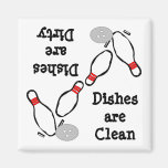 Bowling Clean Dirty Dishwasher Magnet