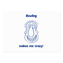 Bowling Drives Me Crazy Business Card Template