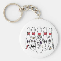 Bowling drôle porte-clefs