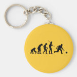 bowling evolution from man to bowler key chain