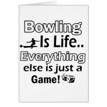 Bowling gift items greeting card