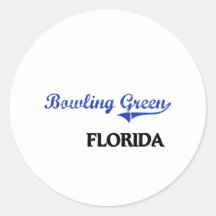 Bowling Green Florida City Classic Round Stickers