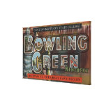 Bowling Green, Kentucky - Large Letter Scenes Stretched Canvas Print