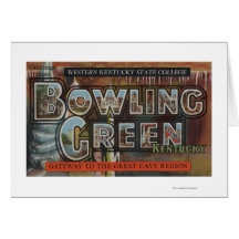 Bowling Green, Kentucky - Large Letter Scenes Card
