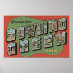 Bowling Green, Ohio - Large Letter Scenes posters