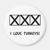 Bowling, I Love Turkeys T-Shirts & Gifts Magnet