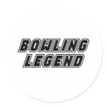 Bowling Legend Round Sticker