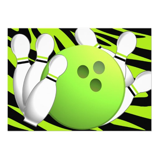 Bowling Neon Green and Zebra Announcement