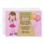 Bowling Party Birthday Invitation for Girl