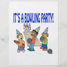 Bowling Party Flyer Design
