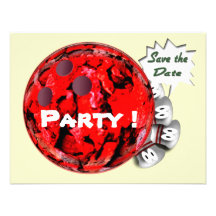 Bowling Party Invitations Customizable