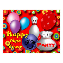 Bowling Party Invitations Customizable Postcard