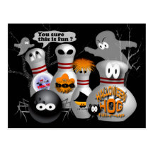 Bowling Party Invitations Customizable Postcard