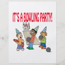 Bowling Party Personalized Flyer