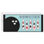 Bowling Party Pins Vintage Invitation