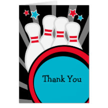 Bowling Party Thank You Card