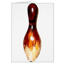 Bowling Pin Antique Card