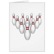 Bowling Pins: 3D Model: Greeting Cards