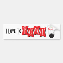 Bowling Pins and Ball Bumper Stickers