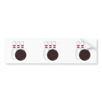 bowling pins and ball vector design bumper stickers