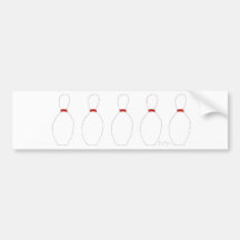 Bowling Pins Bumper Sticker