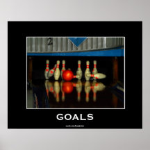Bowling Pins Motivational Poster