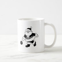 Bowling Santa Coffee Mugs