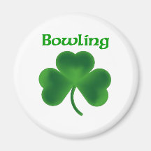 Bowling Shamrock Refrigerator Magnet