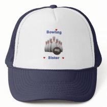 Bowling Sister Hearts Mesh Hats