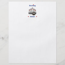 Bowling Sister Hearts Personalized Flyer