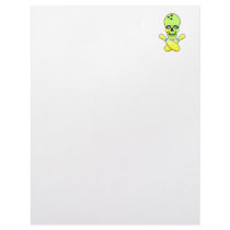bowling skull and cross pin yellow green letterhead design