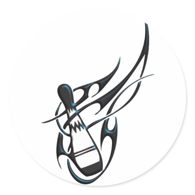 Bowling Tribal Flame Stickers by thamagikal1