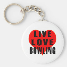 Bowling vivant d'amour porte-clés