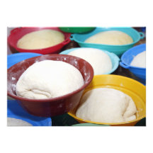 Bowls with bread dough personalized invite