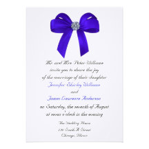 Bows and Diamonds Wedding Invitation