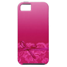 Bows Ribbon & Lace | fuschia iPhone 5 Case