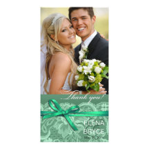 Bows Ribbon & Lace Photo mint Photo Card Template