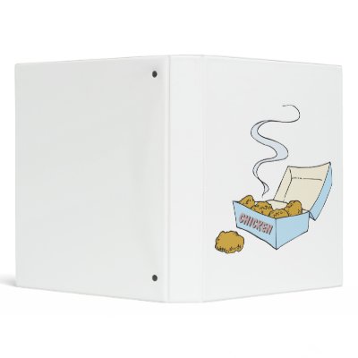 box of chicken nuggets 3 ring binders by doonidesigns