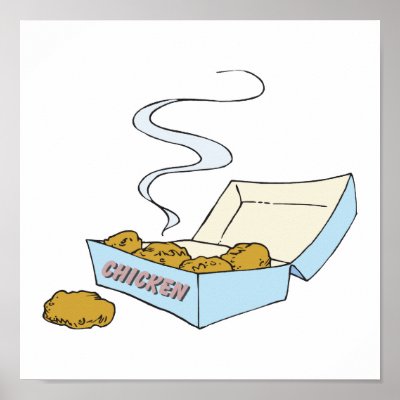 box of chicken nuggets poster by doonidesigns