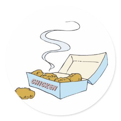 box of chicken nuggets stickers by doonidesigns